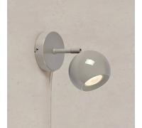 Markslöjd Aplique de pared Pop, greige, ancho 10 cm, metal