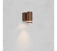 Markslöjd Aplique LED para exterior Luno, marrón, 1 luz, IP65, atenuable.