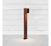 Markslöjd Bolardo luminoso LED Alor, marrón, IP65, altura 75 cm, atenuable