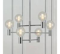Markslöjd Capital lámpara colgante, cromo, 6 luces