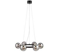 Markslöjd Circle lámpara colgante 6x20 W negro-ahumado 108051