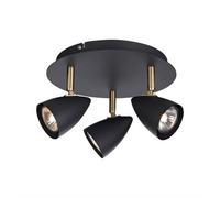 Markslöjd Ciro lámpara de techo 3x35 W negro-oro 106320