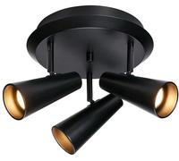 Markslöjd Crest lámpara de techo 3x7 W negro 108204