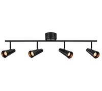 Markslöjd Foco de techo Crest metal negro 4 luces