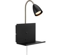 Markslöjd Cuarto lámpara de pared 1x7 W negro 108855