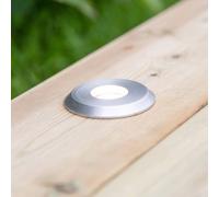 Markslöjd Garden 24 Decklight, plateado, luz superior, 0,8 W