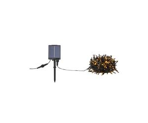 Markslöjd Guirnalda de luces Suno, negra, solar, USB, 300 luces, IP44
