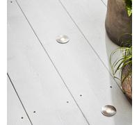 Markslöjd Juego de 3 lámparas Garden 24 Decklight en color plateado, 3 x 0,8 W