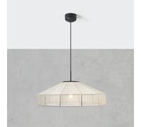 Markslöjd Lámpara colgante Alia, color beige/negro, Ø 57 cm, tela/metal