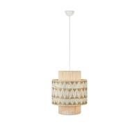 Markslöjd Lámpara colgante Ano, Ø 45 cm, textil, beige/marrón