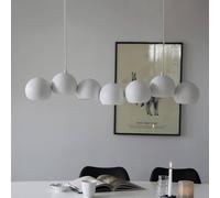 Markslöjd Lámpara colgante Cupolo, blanca, hierro, longitud 101 cm, 7 luces True