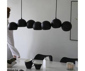 Markslöjd Lámpara colgante Cupolo, negra, hierro, longitud 101 cm, 7 luces