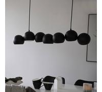 Markslöjd Lámpara colgante Cupolo, negra, hierro, longitud 101 cm, 7 luces True