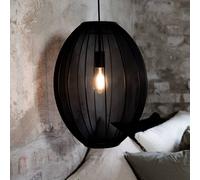 Markslöjd Lámpara colgante Florence, negra, Ø 40 cm, nailon