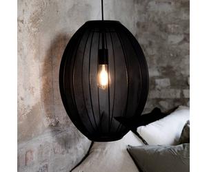 Markslöjd Lámpara colgante Florence, negra, Ø 40 cm, nailon