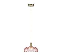 Markslöjd Lámpara colgante Kurage, latón antiguo/rosa, cristal, Ø 26 cm, E27