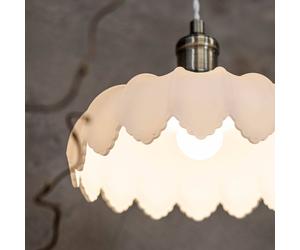 Markslöjd Lámpara colgante Kurage, latón envejecido, cristal esmerilado, Ø 25,5 cm