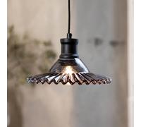 Markslöjd Lámpara colgante Novia, cristal ahumado negro 1 luz Ø 21,5 cm enchufe