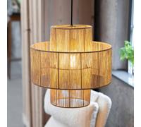 Markslöjd Lámpara colgante Soga, enchufe, natural, yute, Ø 40 cm