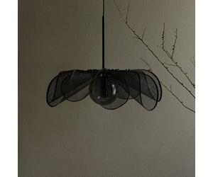 Markslöjd Lámpara colgante Styrka, Ø 63 cm, negro/gris humo, fibra de plátano