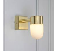 Markslöjd Menton lámpara de pared 1x18 W blanco-latón 106374