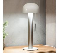 Markslöjd Lámpara de mesa Costa de metal, blanco/níquel