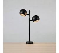 Markslöjd Lámpara de mesa Edgar, 2 luces, negro
