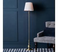 Markslöjd Lámpara de pie Imperia con pantalla de tela
