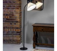 Markslöjd Lámpara de pie textil Mira, negra