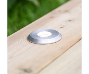 Markslöjd Lámpara empotrable LED Garden 24 Decklight, plateada, luz superior, 3 W EC:EPREL:781860