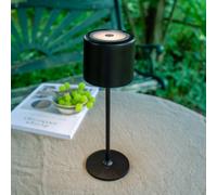 Markslöjd Lámpara mesa de batería Filo para exterior, negro