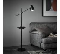 Markslöjd Lámpara pie Linear, estación de carga USB, negro