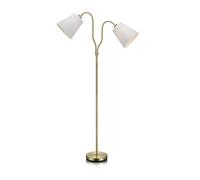 Markslöjd Modena lámpara de pie 2x60 W blanco-latón 105274