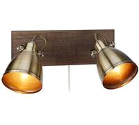 Markslöjd Native lámpara de pared 2x18 W latón-marrón 108214
