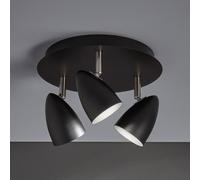 Markslöjd Plafón Ciro con focos ajustables, negro