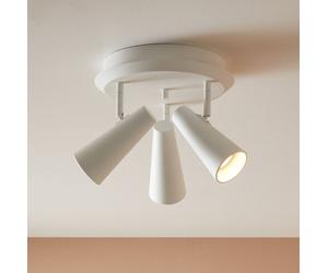 Markslöjd Plafón Crest de metal blanco 3 luces