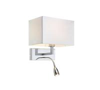 Markslöjd Savoy lámpara de pared 2x60 W blanco-cromo 106307