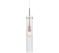 Markslöjd Tubo lámpara colgante 1x40 W acero-transparente 108112