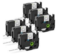 Markurlife TZe-241 18 mm Compatible con Brother P-Touch Bandas 18 mm Negro sobre Blanco TZe241 TZ Tape 18 mm White Ptouch Cinta de escritura para Brother PTouch PT H107B H100LB H110 D210 E100 D600VP