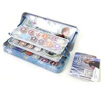 Markwins Frozen II Triple Layer Beauty Tin - Set de Maquillaje para Niñas - Maquillaje Frozen - Selección de Productos Seguros en una Caja de Lata de Maquillaje con 3 Pisos