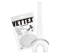 Markwort Vettex - Protector bucal doble protector bucal para fútbol, lacrosse, MMA, boxeo, aparatos ortopédicos - Doble protector transpirable con protección de labios y correa, color blanco
