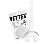 Markwort Vettex - Protector bucal doble protector bucal para fútbol, lacrosse, MMA, boxeo, aparatos ortopédicos - Doble protector transpirable con protección de labios y correa, color blanco