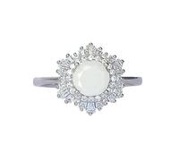 MarkyBaby Milk Jewelry - Anillo vintage de leche materna, diseño de copo de nieve, plata de ley 925, kit de joyería de leche materna, joyería de ADN y recuerdo, Resina, Sin piedras preciosas