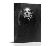 Marlene Dietrich Póster de lienzo blanco y negro pintura pintura sala de estar arte mural dormitorio impresión de pared pintura arte pintura moderna casa niño habitación impresión pintura niña