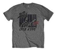 Marley Bob - T-Shirt # L Unisex Grey # Catch a Fire World Tour