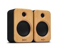 Marley House of Get Together Duo 2 Altavoces Activos de Estantería - 2 x 10 W, 1 Altavoz PortáTil + 1 Fijo, Tocadiscos-Compatible, Emparejamiento EstéREO Bluetooth, Diseño Sostenible, Bambú