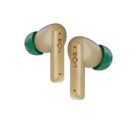 Marley House of Little Bird Auriculares Inalámbricos Bluetooth, Control Táctil, Micrófono Integrado, 24 H de Uso con Estuche, Carga Rápida USB-C, Materiales Sostenibles, Modos Cine y Juego, Blanco