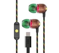 Marley House of Smile Jamaica Auriculares y Cascos con Cable USB-C Driver 9.2mm - Fabricados de Forma Sostenible, Cable Resistente a Enredos, Intra-auditivos con Micrófono en Línea, Rasta