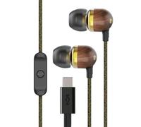 Marley House of Smile Jamaica Auriculares y Cascos con Cable USB-C Driver 9.2mm - Fabricados de Forma Sostenible, Cable Resistente a Enredos, Intra-auditivos con Micrófono en Línea, Latón