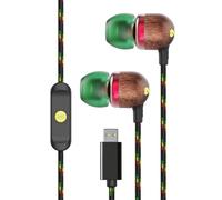 Marley House of Smile Jamaica Auriculares y Cascos con Cable USB-C Driver 9.2mm - Fabricados de Forma Sostenible, Cable Resistente a Enredos, Intra-auditivos con Micrófono en Línea, Rasta